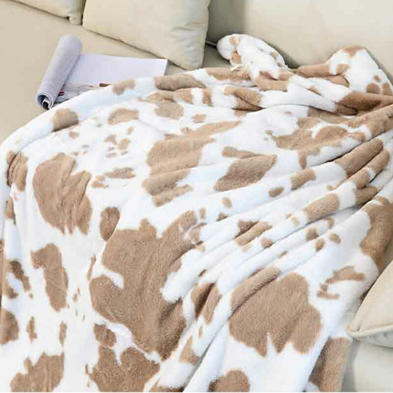 楽天市場】毛布 ブランケット 掛け毛布 ひざ掛け もうふ 乳牛柄 牛柄