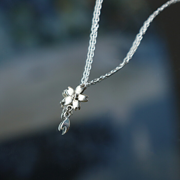 楽天市場】エス 桜ネックレス 桜一つタイプ シルバー925 [S-TS-01