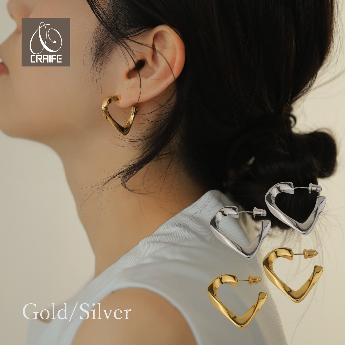 楽天市場】ピアス 大ぶり ハートピアス 金属アレルギー対応 18K