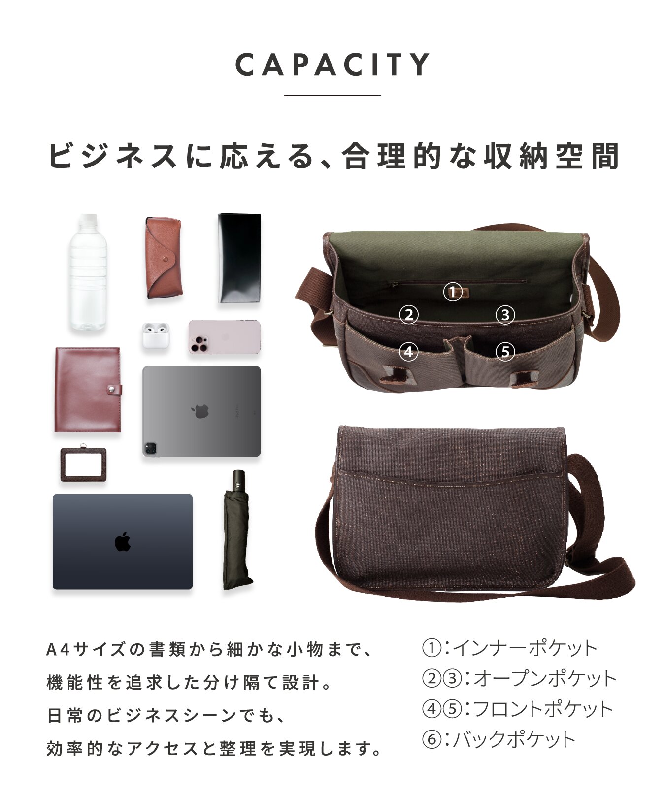 楽天市場】ショルダーバッグ メンズ a4 日本製 柿渋染(壺渋 こしぶ