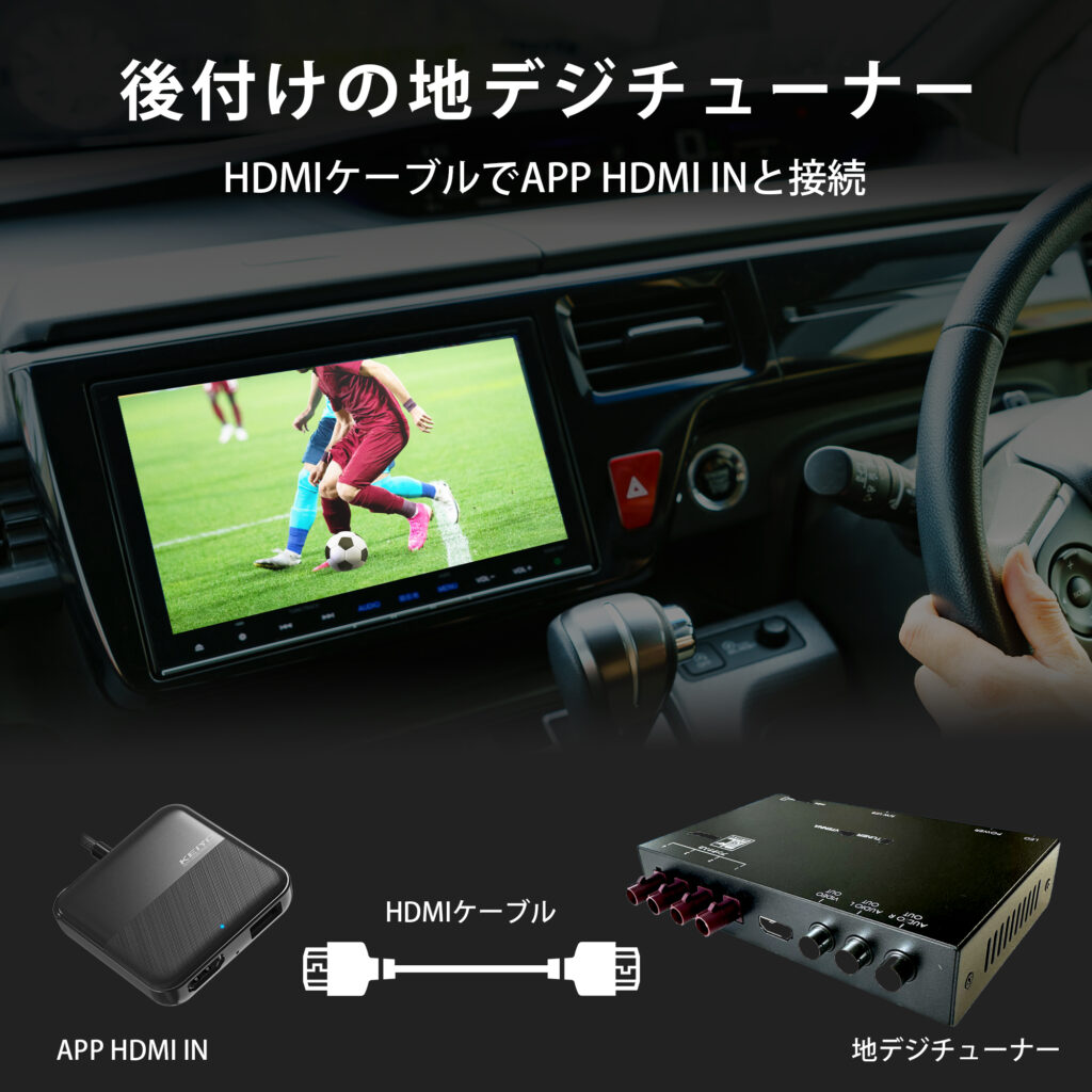 楽天市場】KEIYO 地デジチューナー + APP HDMI IN セット AN-T020+AN