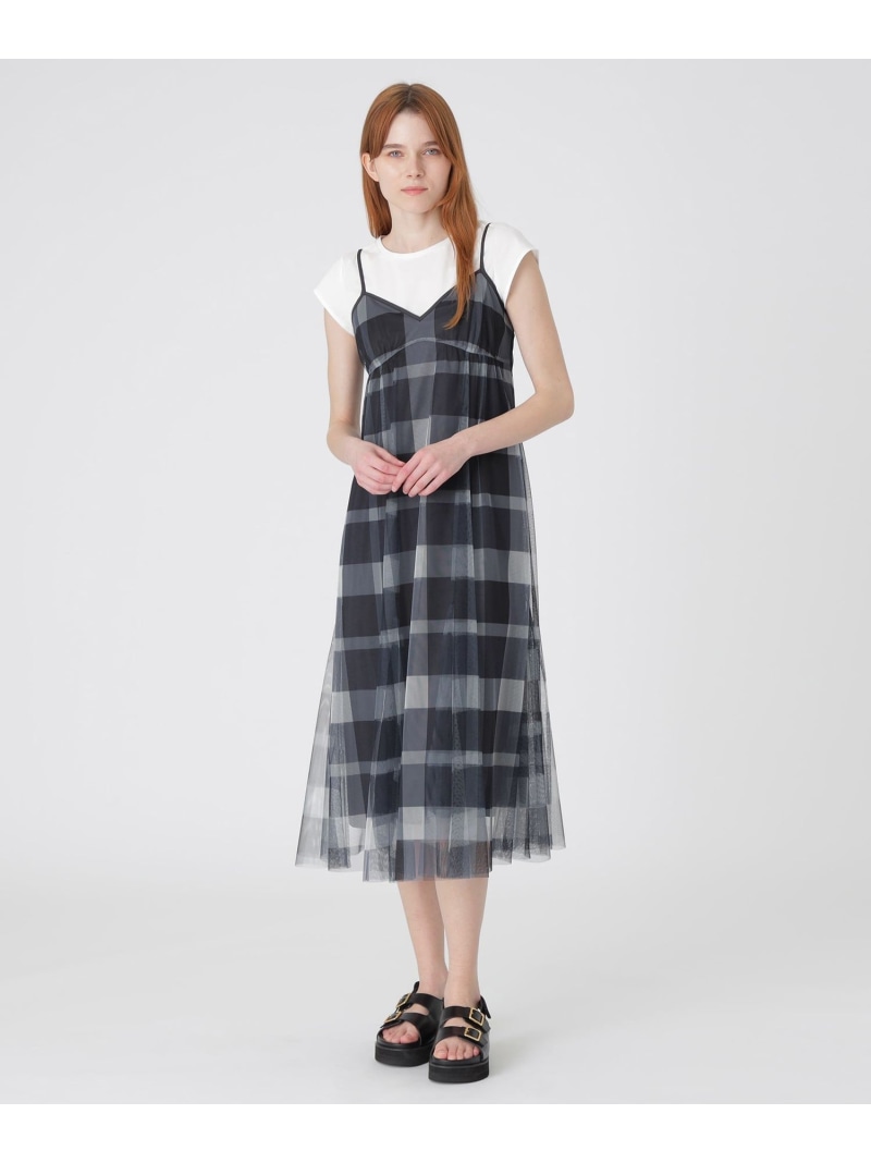 楽天市場】【美人百花コラボ】クレストブリッジチェックチュールニット