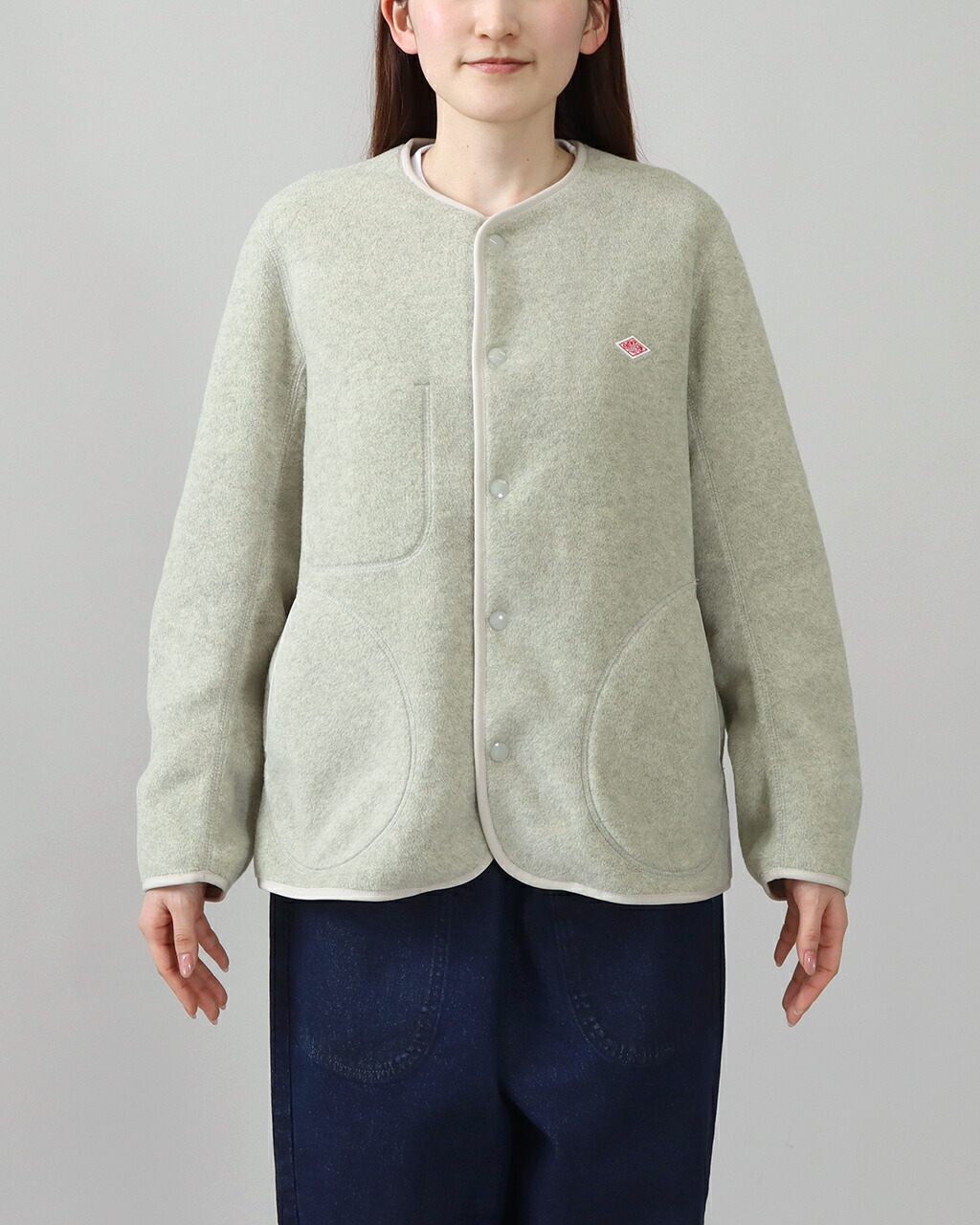 楽天市場】DANTON ダントン ノーカラーフリースジャケット JD-8911