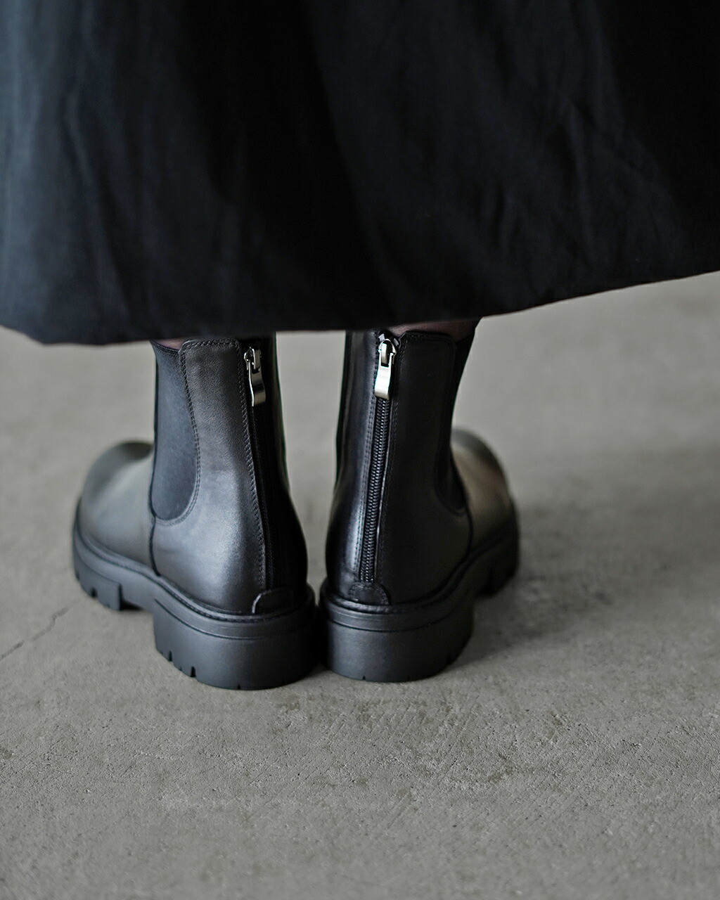 楽天市場】レメ REMME バックジッパー チェルシーブーツ 厚底