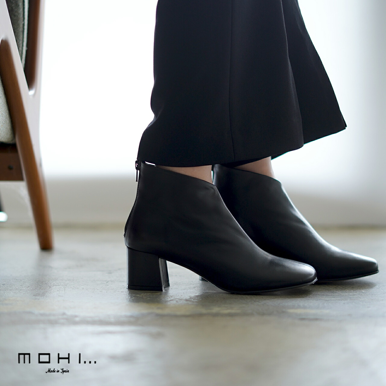 楽天市場】【SALE！20%OFF】モヒ MOHI スクエアトゥ レザーショート