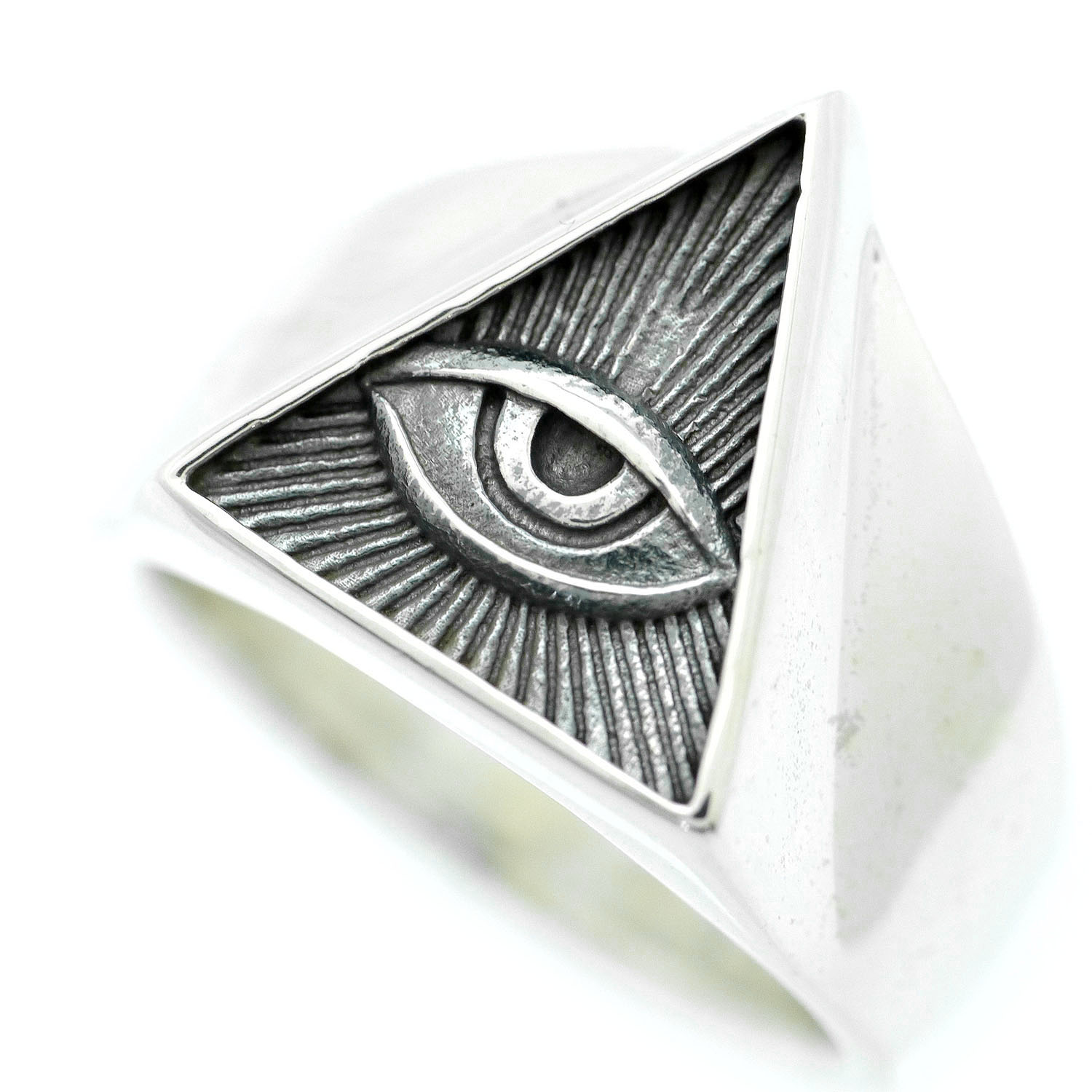 楽天市場】シルバー925 プロビデンスの目 ピラミッド リング メンズ ko