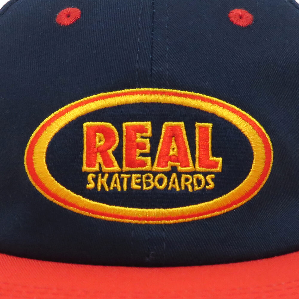 楽天市場】REAL CAP リアル キャップ OVAL EMB STRAPBACK NAVY/RED