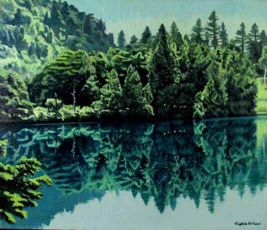 楽天市場】石川滋彦 山湖緑韻 志賀高原 油彩10号 : ギャラリーダッド