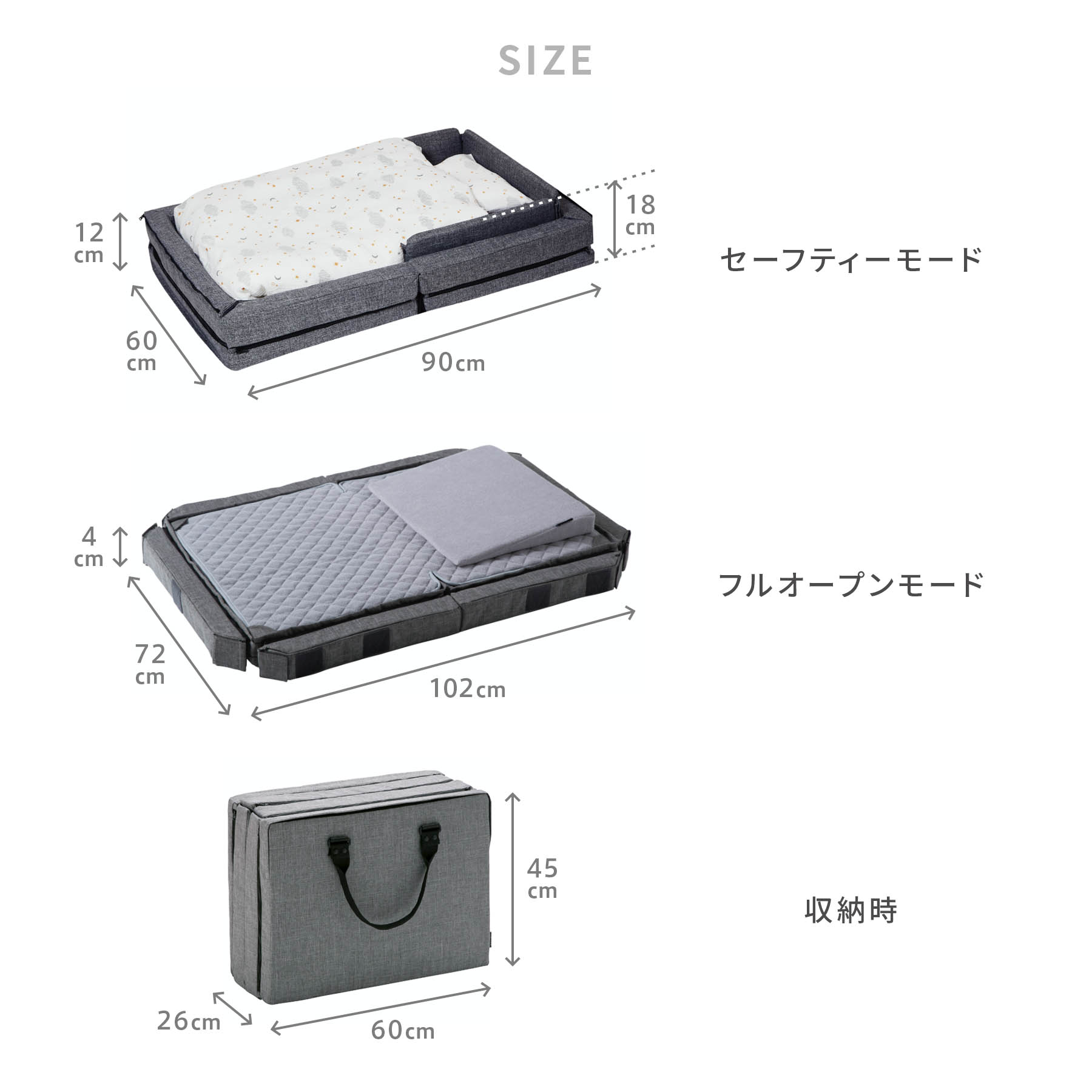 楽天市場】farska ファルスカ コンパクトベッド Free ドリーミング