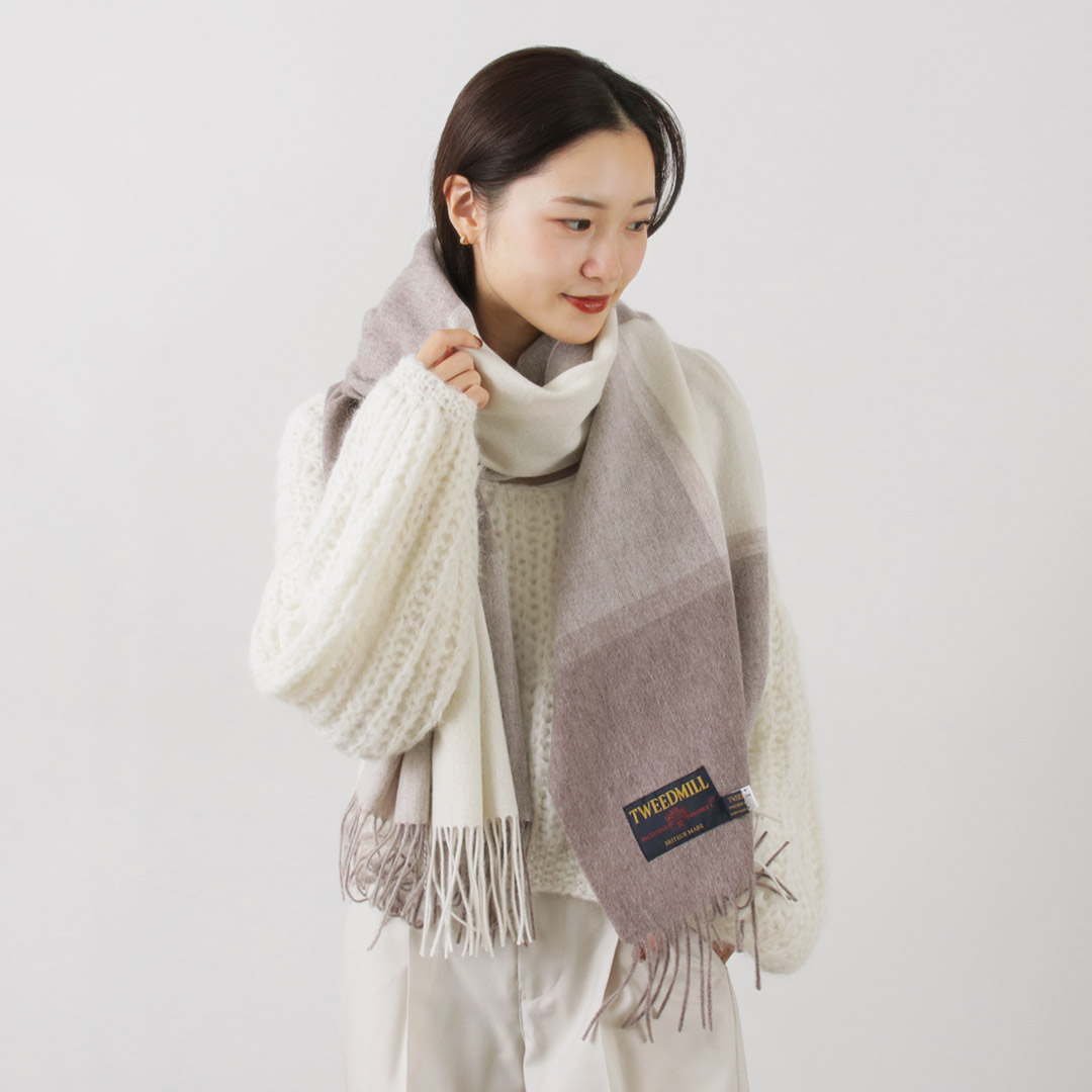 楽天市場】【20％OFF】TWEED MILL（ツイードミル） 71×210 ラムウール