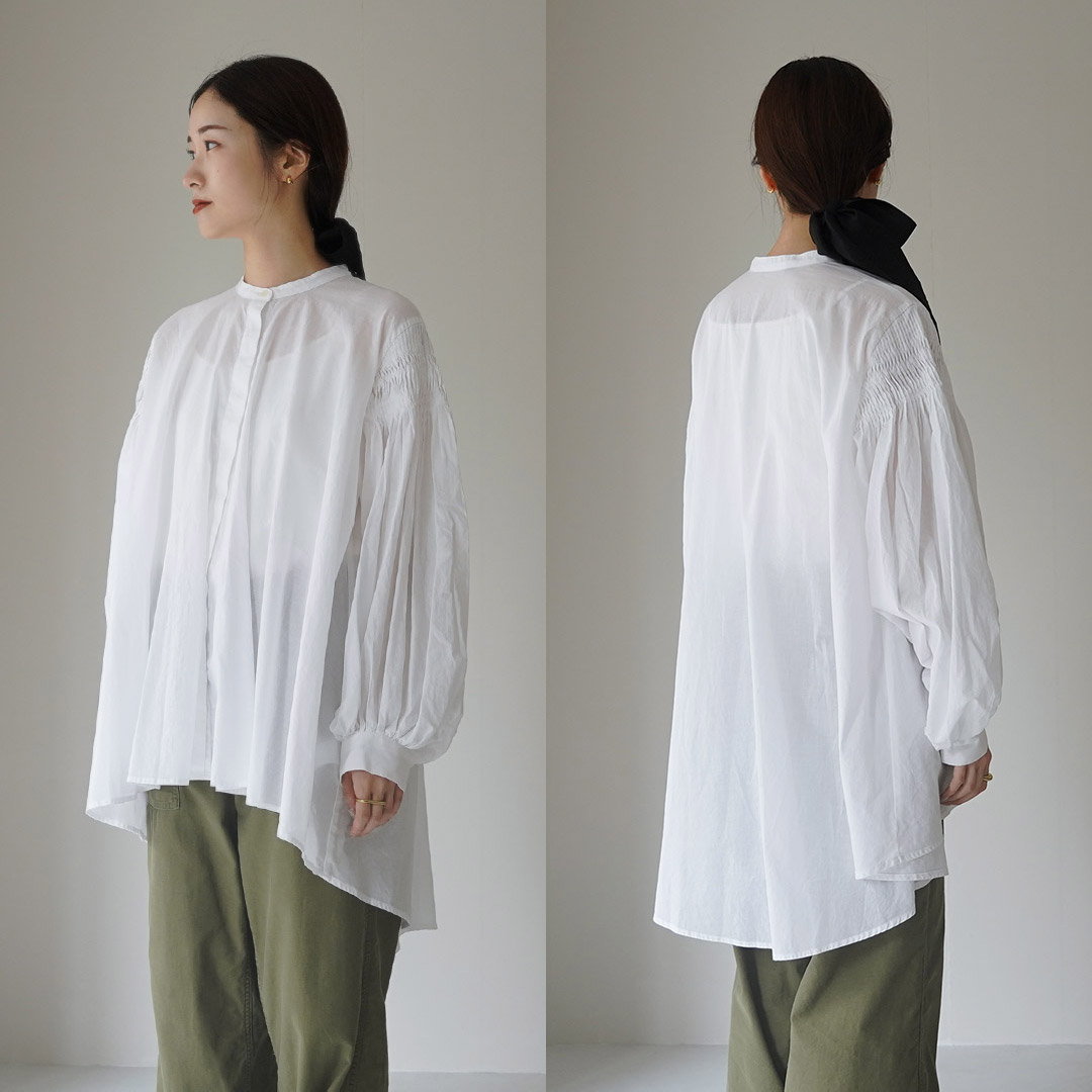 楽天市場】mizuiro ind（ミズイロインド） ピンタック パフスリーブ