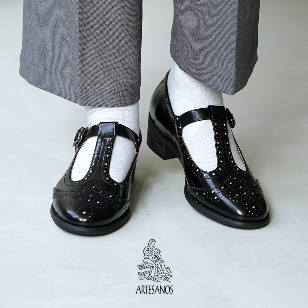 楽天市場】ARTESANOS（アルテサノス） メダリオン Tストラップ レザー