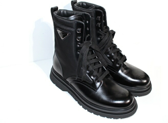 楽天市場】PRADA プラダ コンバットブーツ メンズ8ハーフ 約27.5cm