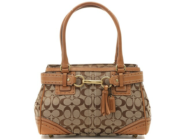 楽天市場】COACH コーチ ハンドバッグ シグネチャー ブラウン