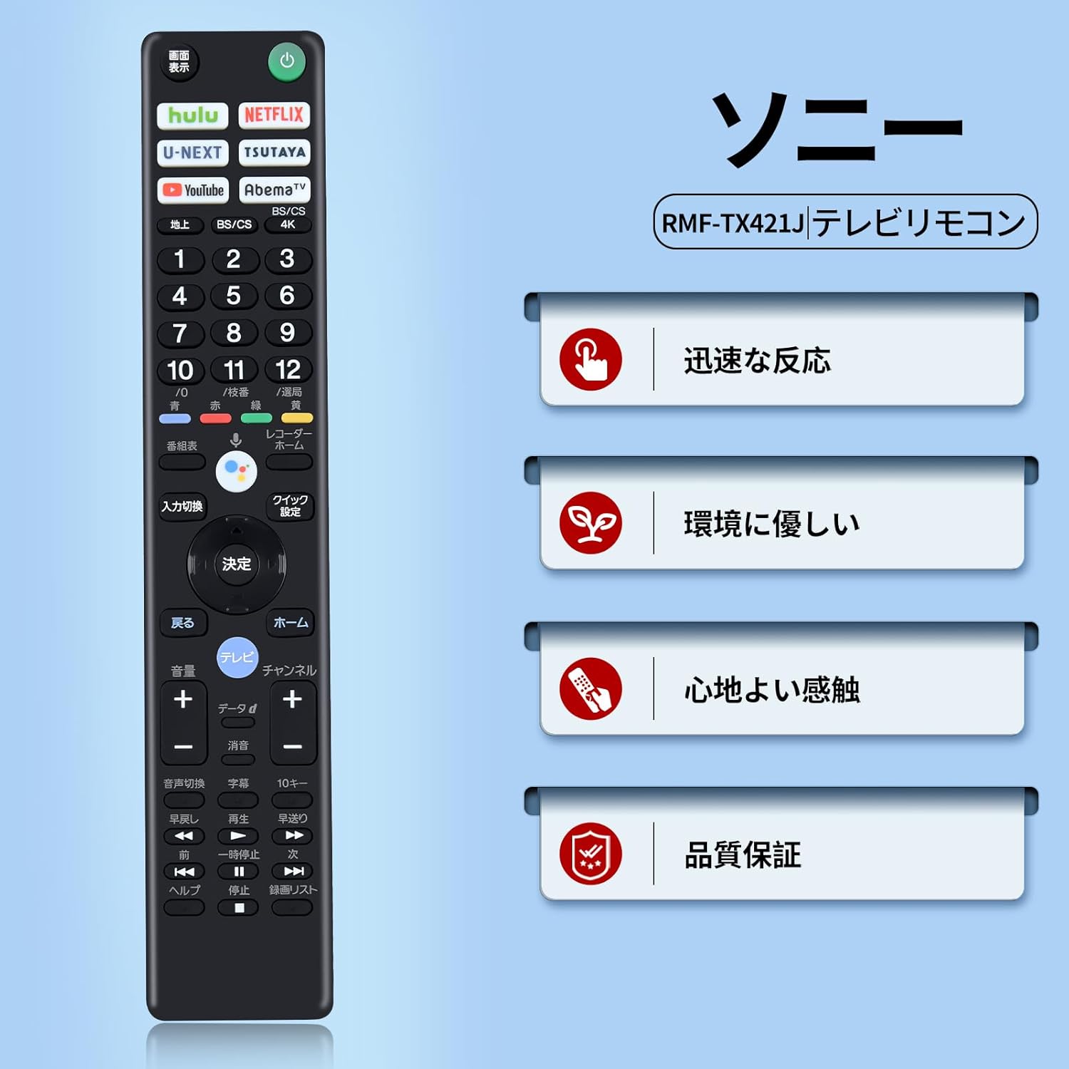 楽天市場】ソニー リモコン RMF-TX421J for sony ソニーテレビリモコン