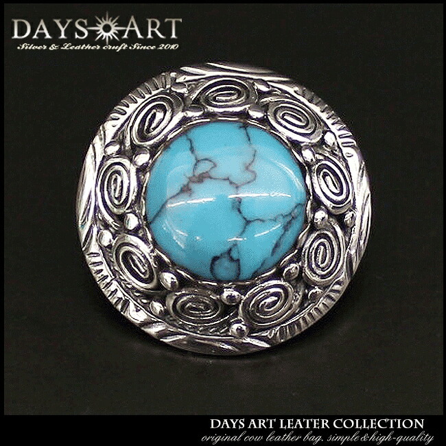 楽天市場】ナバホ族 シルバー925ストーンコンチョ ターコイズコンチョ
