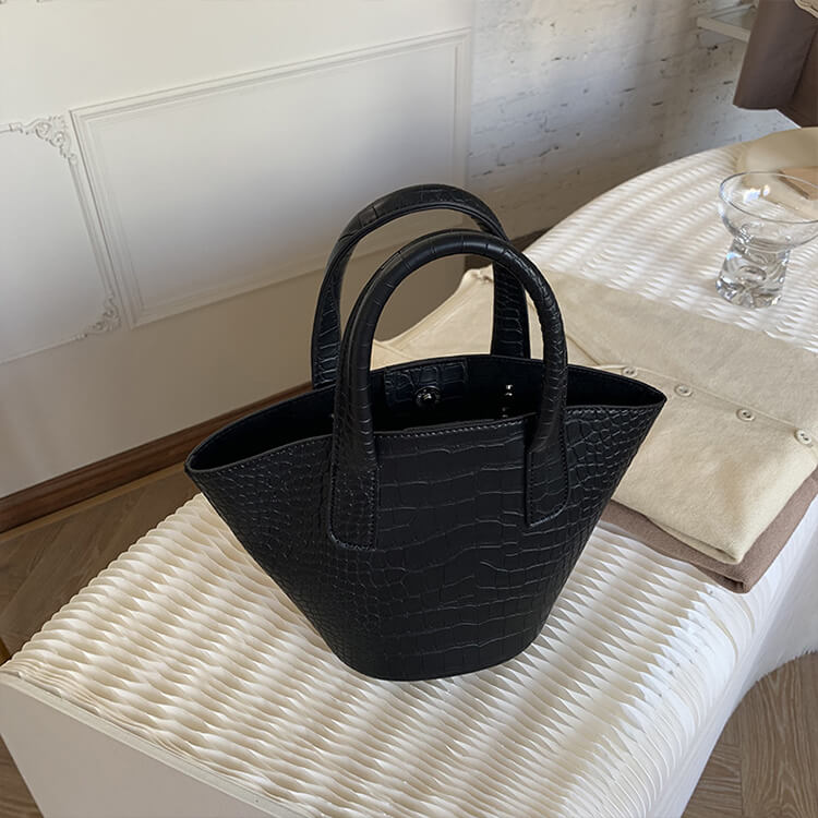 楽天市場】バッグ バケツバッグ クロコダイル レトロ おしゃれ