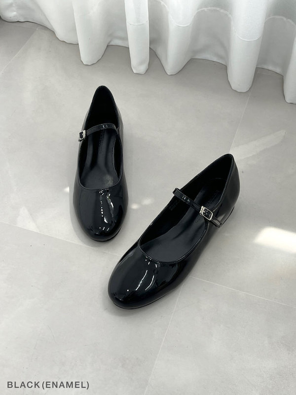 楽天市場】バレエシューズ パンプス フロントストラップ エナメル