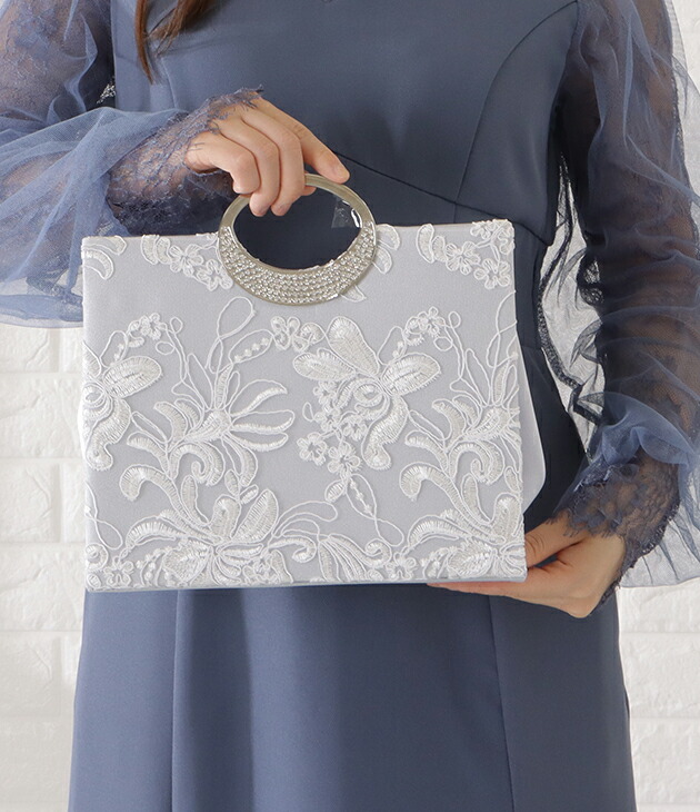 楽天市場】フラワー刺繍リングハンドルバッグ 女性 レディース