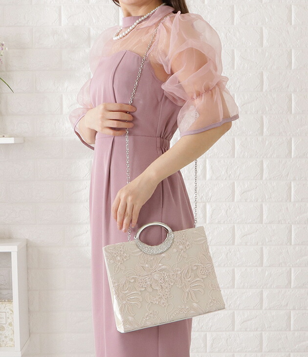 楽天市場】フラワー刺繍リングハンドルバッグ 女性 レディース