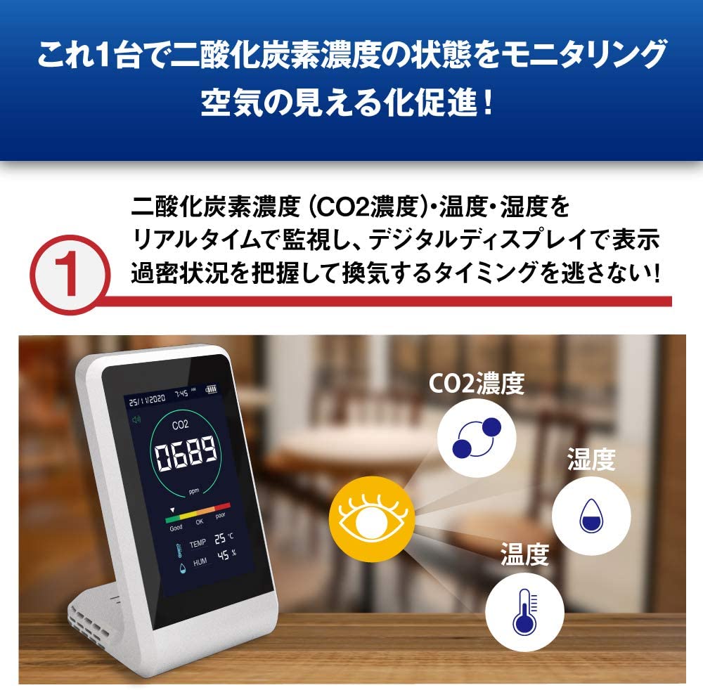 楽天市場】東亜産業 CO2マネージャー コンパクト TOACO2MG001 アラート