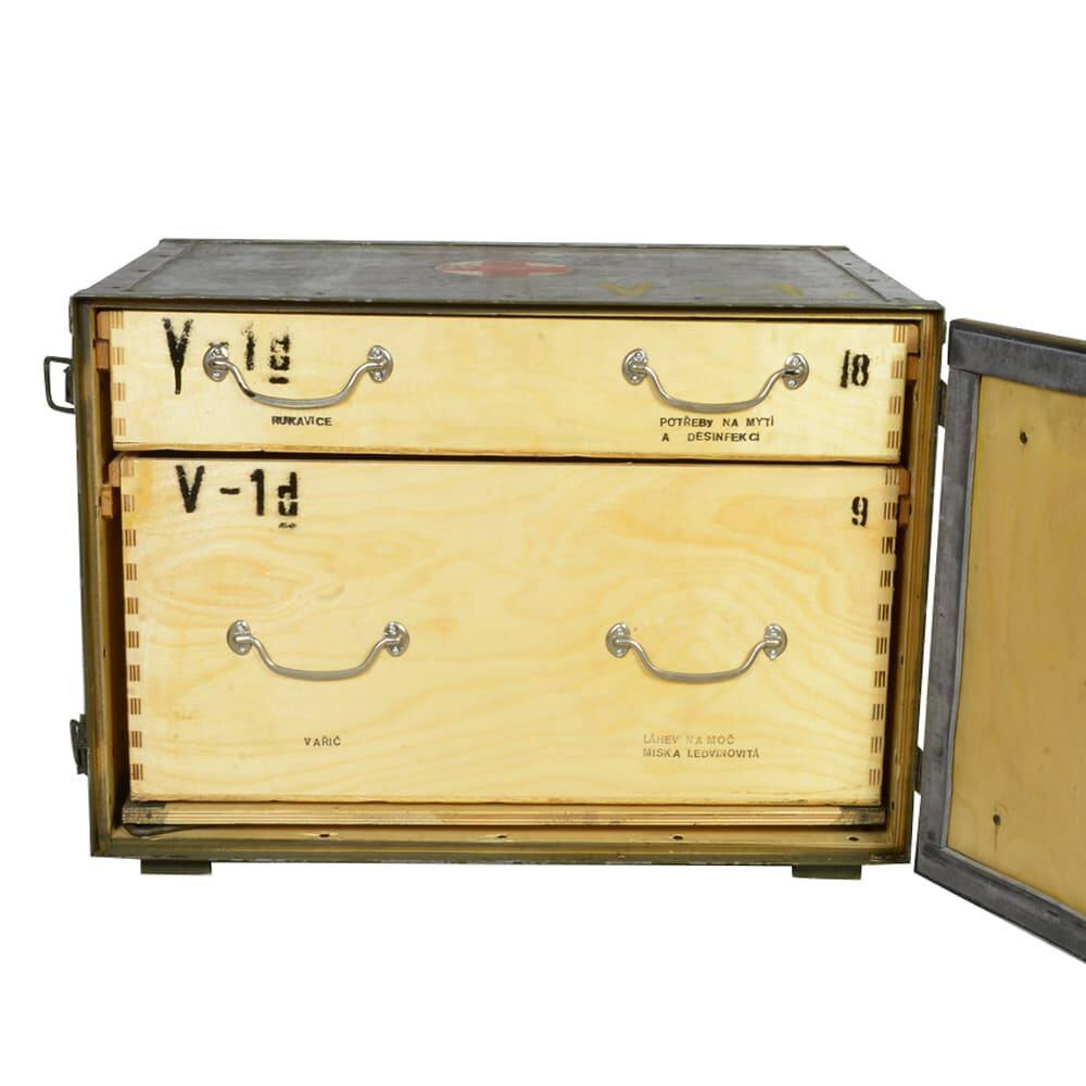 楽天市場】チェコ軍放出品 メディカルボックス 2段引き出し 救急箱