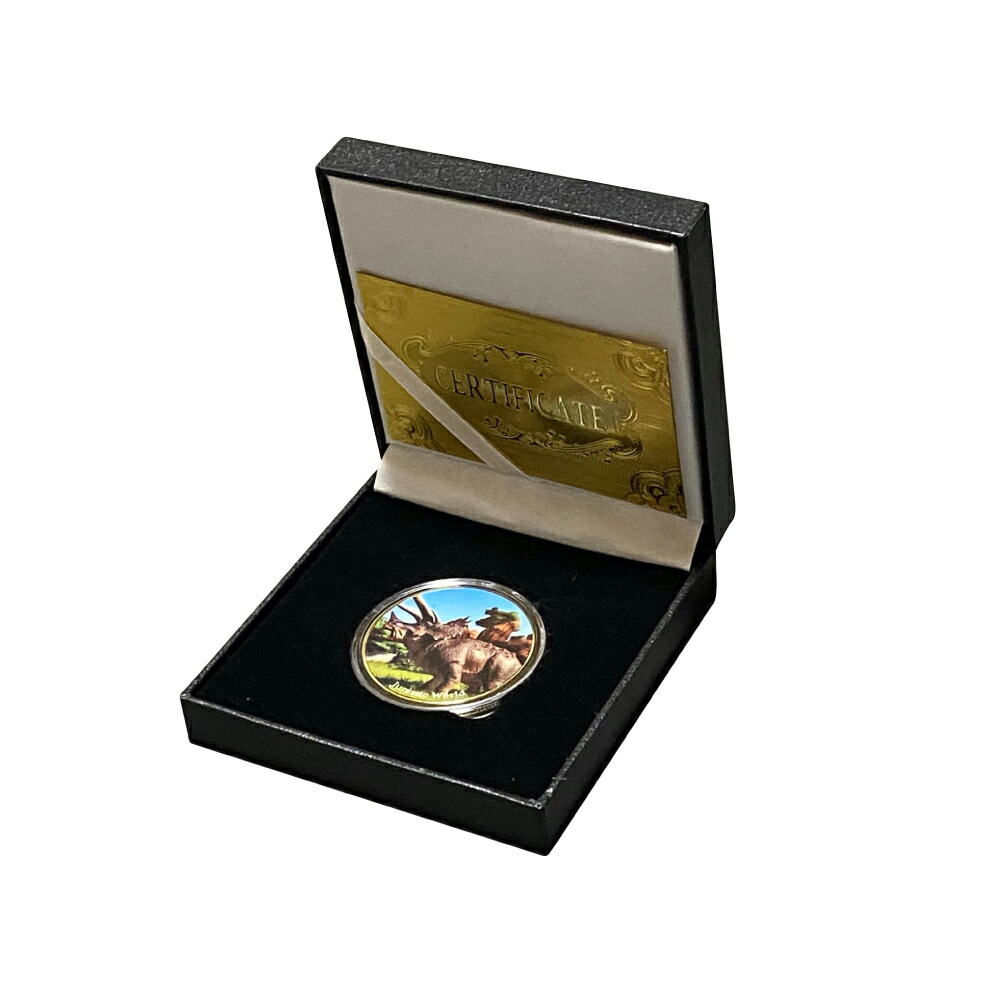 楽天市場】恐竜 雑貨 24金 記念メダル ギフトボックス ジュラシック