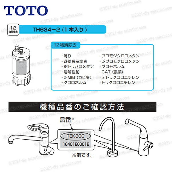 楽天市場】【メーカー正規品】TOTO 取替用 浄水カートリッジ TH634-2