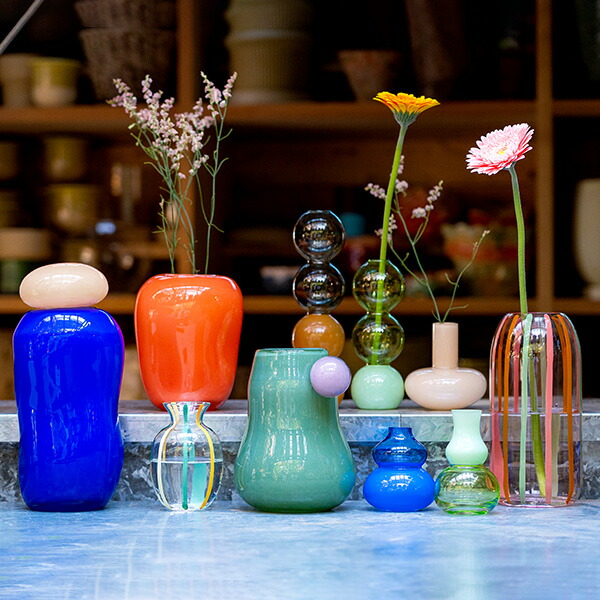 楽天市場】＼フラワーベース／【2way-MOCOベース オレンジ×ブルー