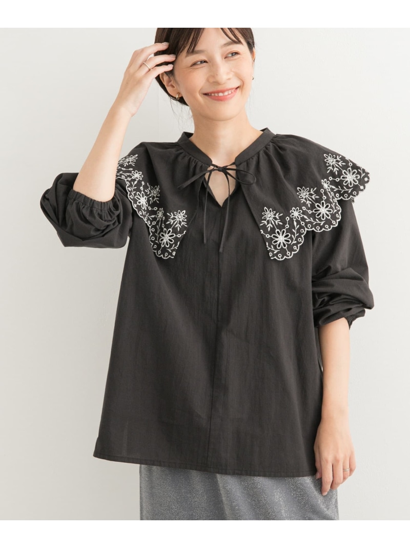 楽天市場】【SALE／50%OFF】レース刺繍ラッフルブラウス URBAN