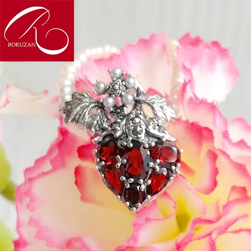 楽天市場】【最短即日発送】【碌山】 シルバー ガーネット イチゴ