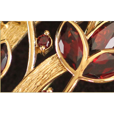 楽天市場】【碌山】 シルバーガーネット ブローチ ロクザン シルバー