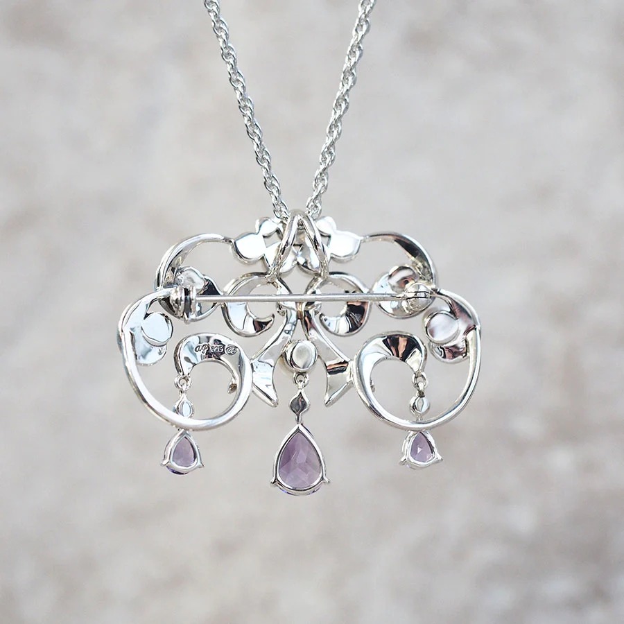 楽天市場】【碌山】 シルバー アメジスト＆パール クラシック