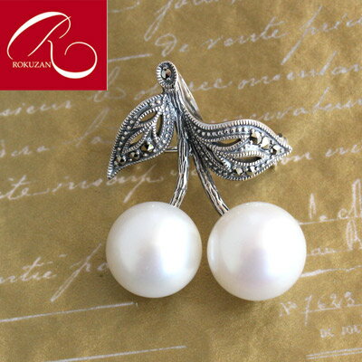 楽天市場】【碌山】 シルバー 淡水パール 淡水真珠 さくらんぼブローチ