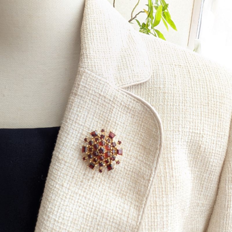 楽天市場】【碌山】 シルバー ガーネット ブローチ&ペンダントトップ