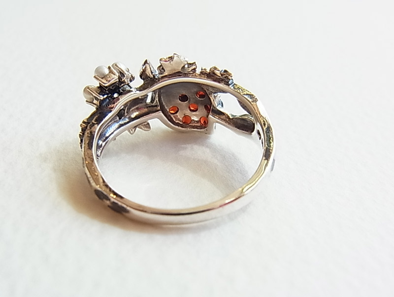 楽天市場】【碌山】 シルバーいちごガーネット シルバー リング シード