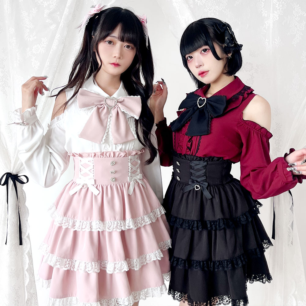 楽天市場】オフショルフリルリボンブラウス : 夢展望 YUMETENBO