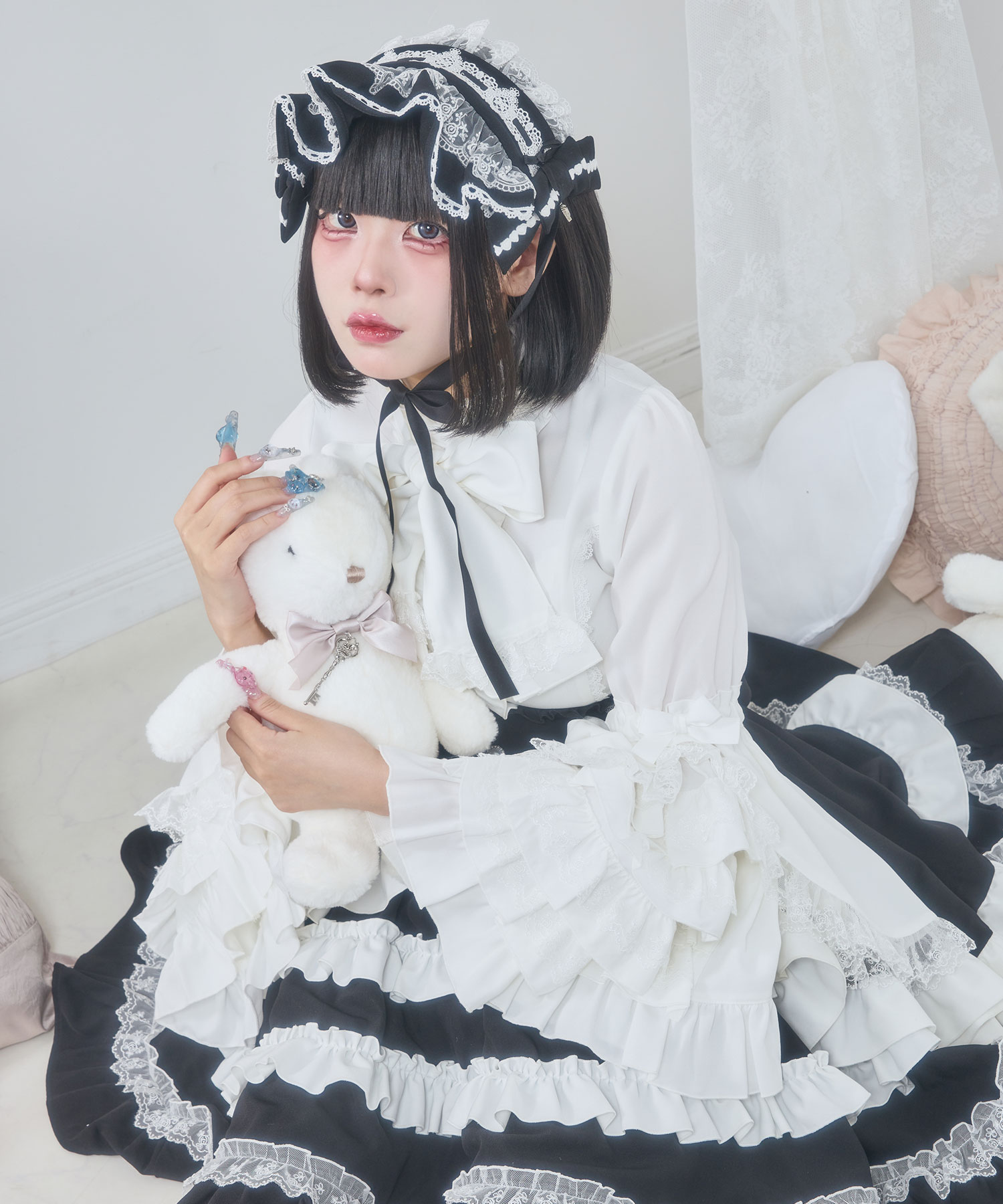 楽天市場】フリルハイネックレースリボンプリンセスブラウス : 夢展望