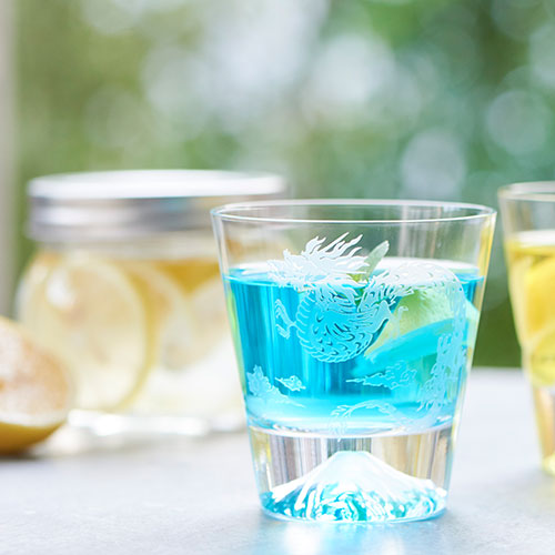 楽天市場】富士山グラス（ロックグラス/龍） ギフト包装済み 田島硝子