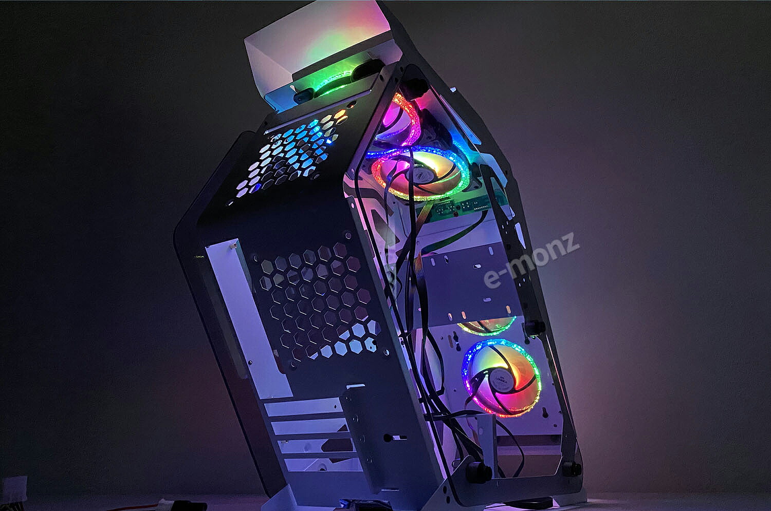 楽天市場】PCケース 【 白鷺城 】 白 RGBファン4基 水冷対応