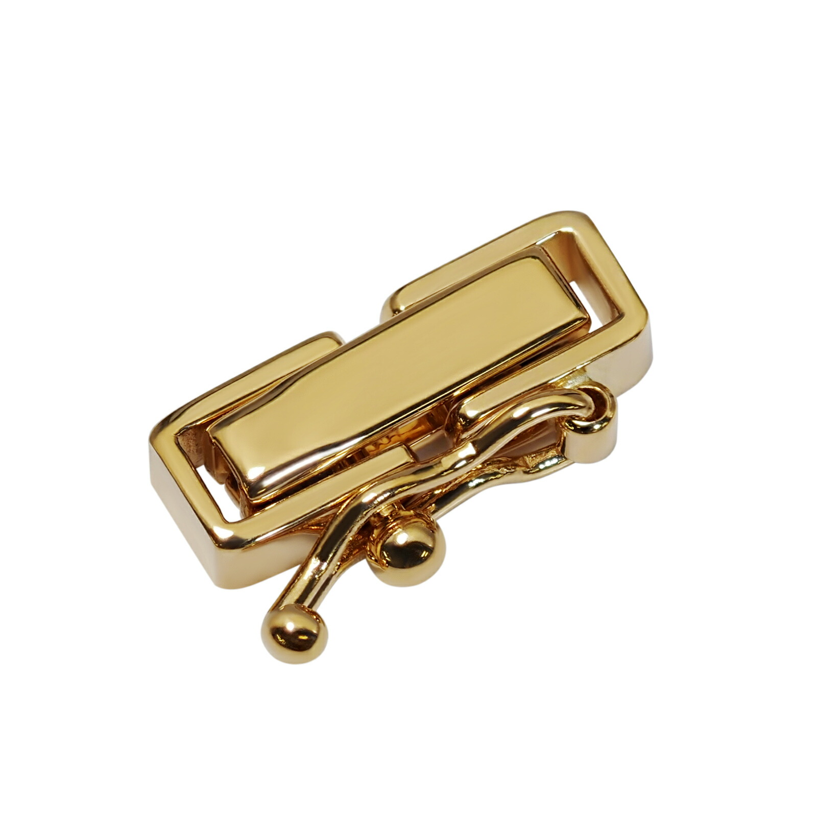 楽天市場】【1個売り】 留め具 18金 イエローゴールド 中折れ式留具