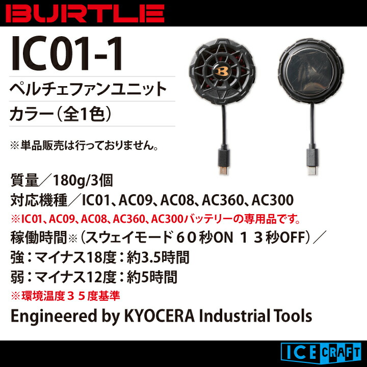 楽天市場】【当日発送】バートル ペルチェベスト IC101S アイス