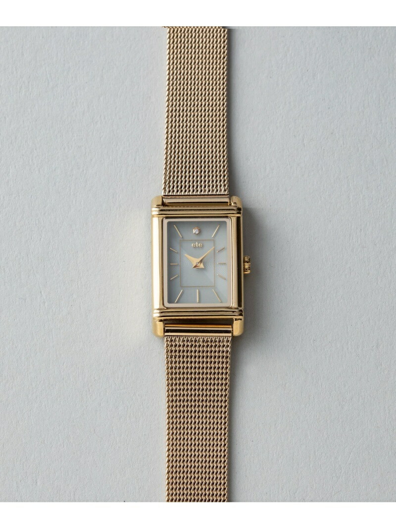 楽天市場】ソーラーウォッチ スクエア メッシュベルト ete エテ