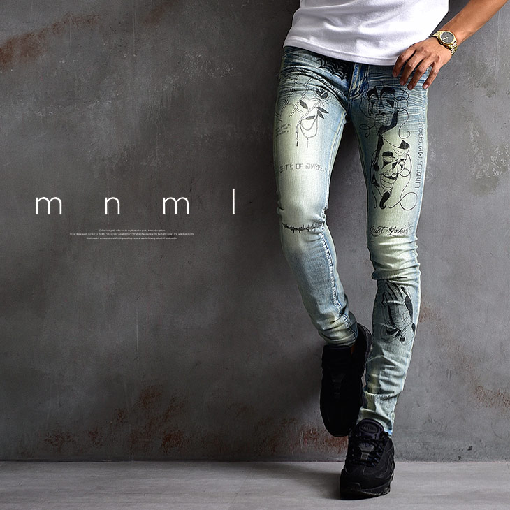 楽天市場】【送料無料】mnml ミニマル スキニー ジーンズ スキニー