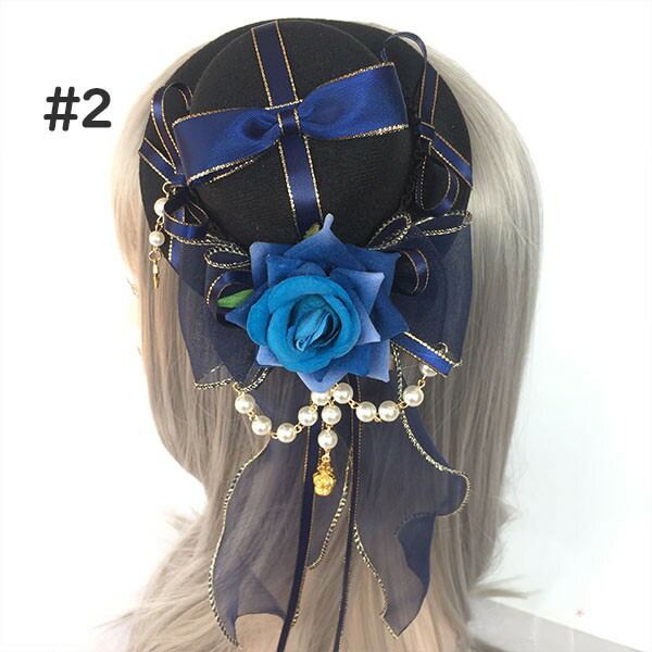 楽天市場】ヘッドドレス ハット ロリィタ バラ 礼装帽子 ミニハット