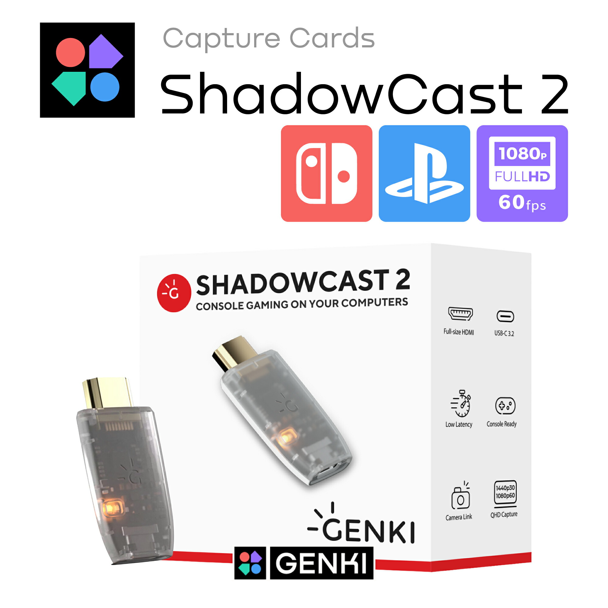 楽天市場】【正規販売店】 Genki Shadow Cast2 キャプチャーボード