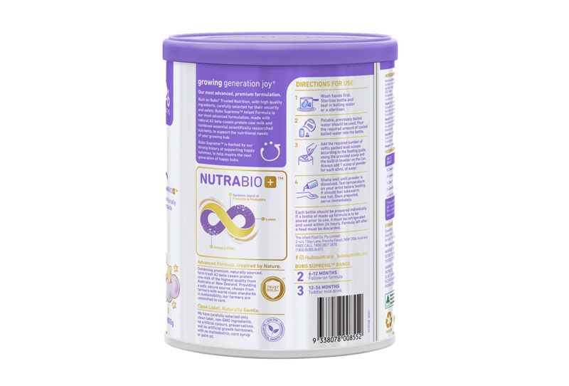 楽天市場】【送料無料】Bubs（バブズ）シュプリーム A2 粉ミルク