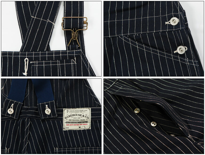 楽天市場】WAREHOUSE ウェアハウス ストライプ ビブオーバーオール