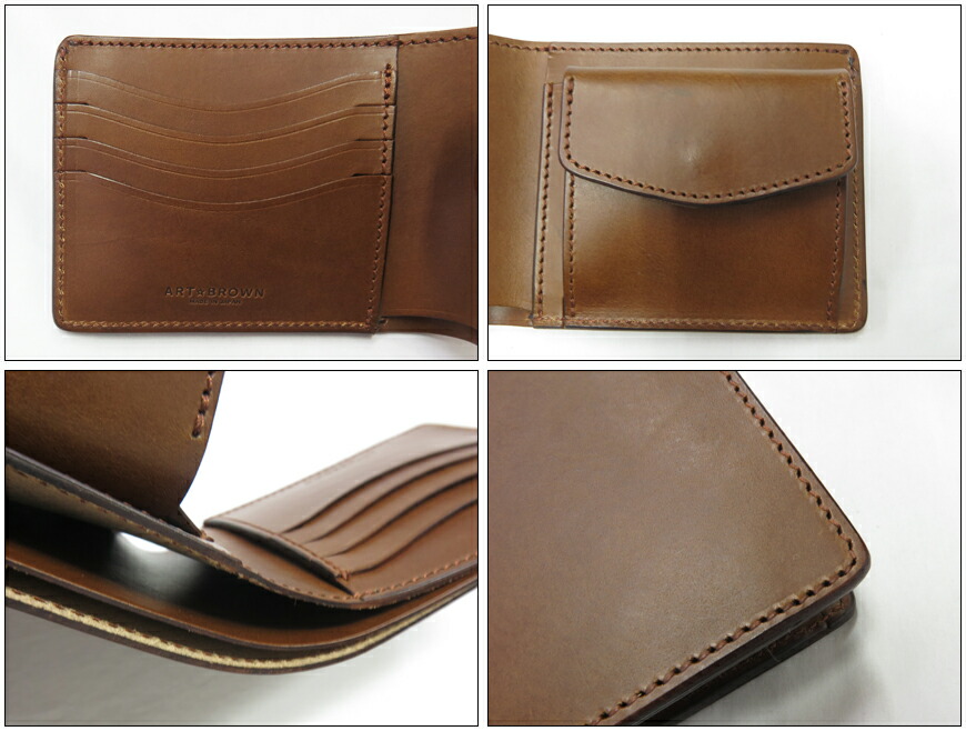 楽天市場】ART BROWN アートブラウン 二つ折り財布 イタリアンレザー
