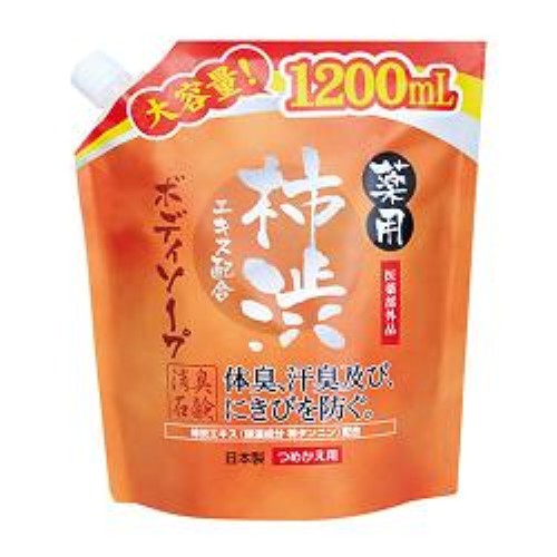 マックス 薬用柿渋 ボディソープ 1200ml 詰め替え用 (石鹸・ボディ
